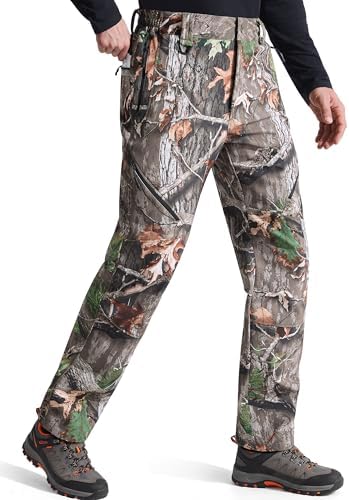 FREE SOLDIER Men's Fleece Lined Pants Softshell Snow Ski Pants