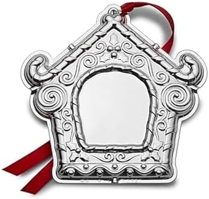 Wallace 2023 Silver Plated Gingerbread House Engraveable Ornament, 11th Edition