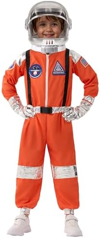 Spooktacular Creations Halloween Astronaut Costume for Kids, Unisex Astronaut Outfit, Toddler Pilot Jumpsuit for Themed Party