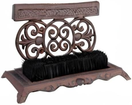 Esschert Design USA LH53 Cast Iron Shoe Scraper with Brush