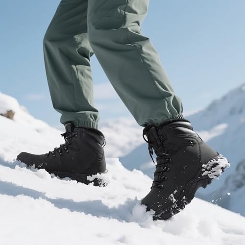 NORTIV 8 Men's Hiking Winter Insulated Snow Boots