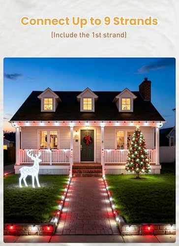 Vintage Christmas Lights Outdoor, 150Ft C9 String Lights with 75 LED Bulbs
