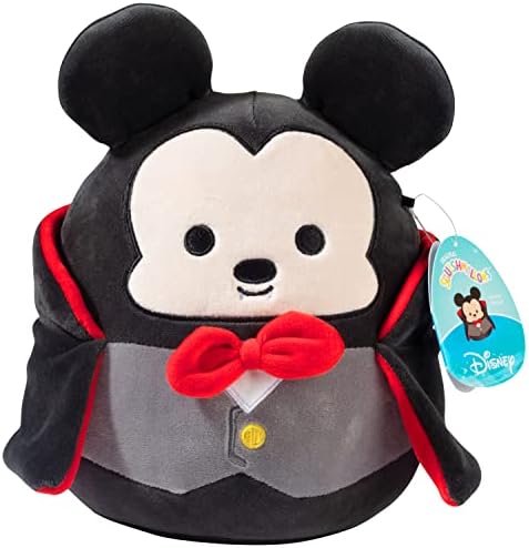 Squishmallows 8" Vampire Mickey Mouse - Official Kellytoy Disney Halloween Plush - Cute Stuffed Animal - Great Gift for Kids
