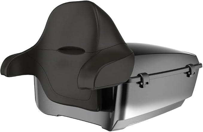 Advanblack 2025 RG Tour Trunk Pack Raven Fade King Tour Trunk Pack+Wrap-Around Backrest Pad Fits For Harley Touring CVO Road King Street Glide Electra Glide Ultra Limited 1997-2025
