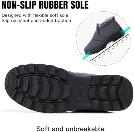 SHIBEVER Snow Boots For Women Warm: Winter Comfortable Non Slip Ankle Boot