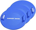 Slippery Racer Heavy-Duty Cold Resistant Downhill Pro Adults and Kids Plastic Outdoor Winter Saucer Disc Snow Sled with Handles (Blue, 3)