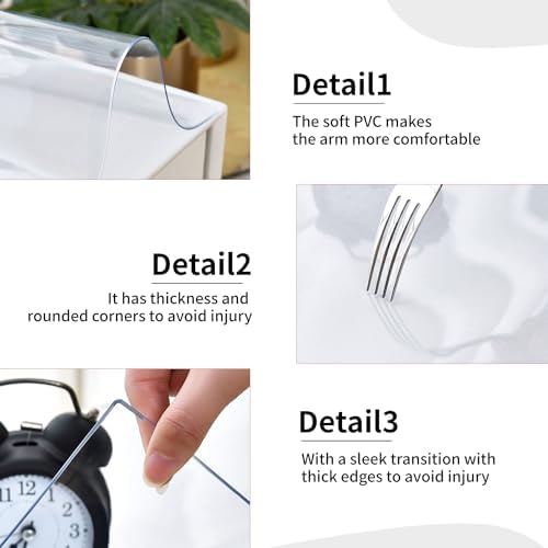 Clear Desk Mat, Non-Slip PVC Desk Protector Mat (63"*23.6")