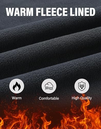 Pioneer Camp Men's Snow Ski Pants Waterproof Fleece Lined Outdoor Softshell Insulated Cargo Hiking Winter Pants Snowboard