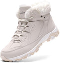 Littleplum Womens Snow Boots - Warm Fur Line Anti Slip Winter Short Boots Comfortable Lace Up Ankle Booties for Outdoor Hiking