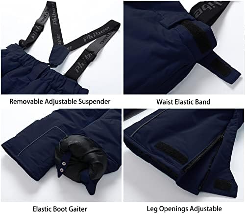 Boys' Waterproof Breathable Polyester Snowboard Ski Pants