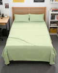 Full XL Sheets - 4 Piece Full XL Sheet Set - Breathable - Light Sage Green
