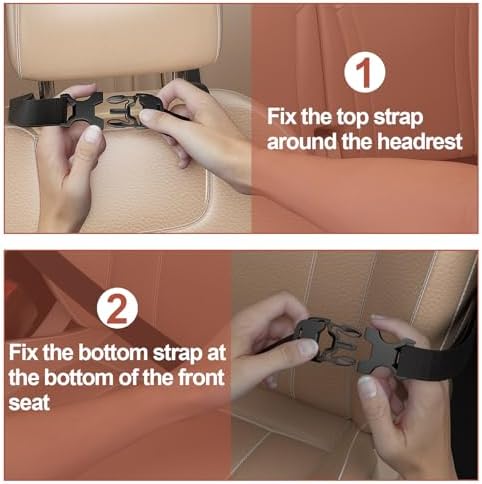2 Pack Backseat Car Organizer with Tablet Charging Port for Kids Travel