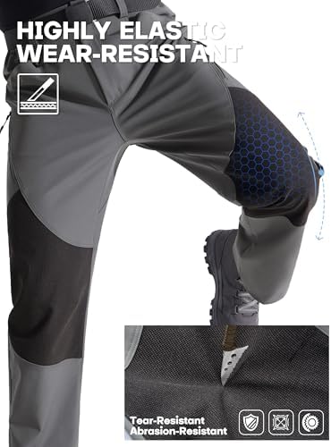 FREE SOLDIER Men's Waterproof Ski Pants Winter Thermal Pants