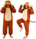 Funziez! Slim Fit Adult Onesie - Animal Costume - Plush Unisex Halloween One Piece Cosplay Suit for Women and Men