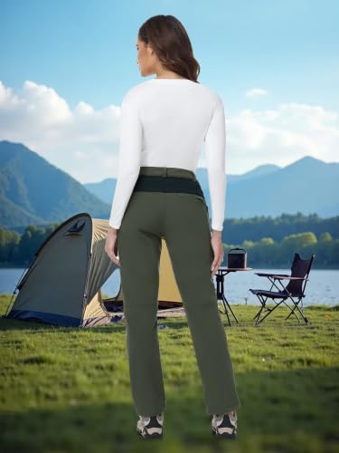 YSENTO Women's Hiking Pants Fleece Lined Winter Waterproof Insulated Snow Ski Work