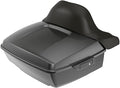 Advanblack Road Glide Tour Trunk Pack Gray Haze King Tour Trunk Pack Luggage +Wrap-Around Backrest Pad for '97-'25 Harley Touring Road King Street Glide Electra Glide CVO models