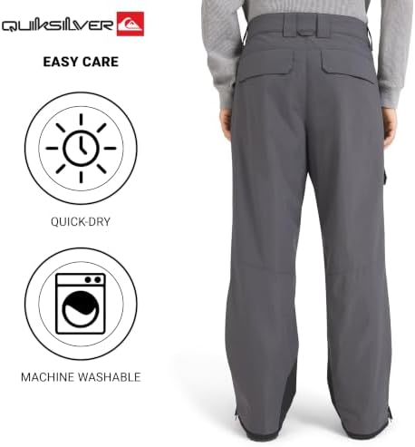 Quiksilver Men's Water Resistant Winter Insulated Snow Pants