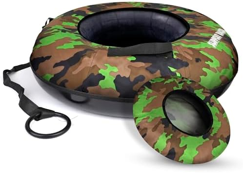 Slippery Racer Heavy Duty Commercial Snow Tube, Hard Bottom, Cushion Insert, Canvass Cover-42”