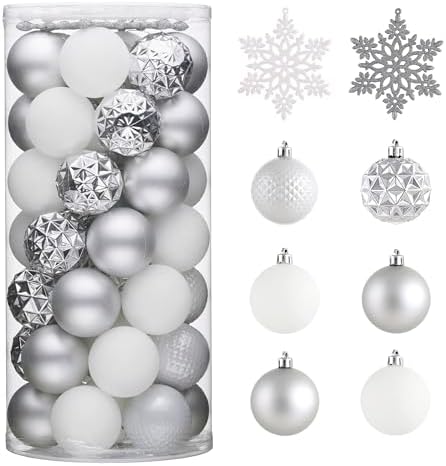 Valery Madelyn 50ct Christmas Tree Decorations Ball Ornaments 2.36 Inches