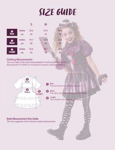 Spooktacular Creations Girls Scary Clown Costume, Kids Halloween Costume, Twisted Clown Dress for Girls