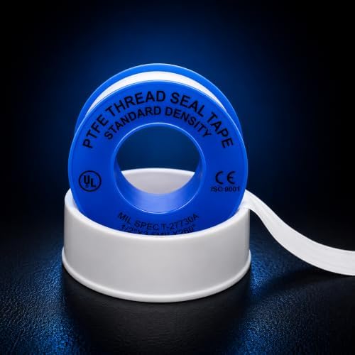 WOD Plumbers Pipe Thread Seal Tape - 1 inch x 520 inch (Case of 50 Rolls) - Leak Proof Sealant for Water, Gas, Oil, Most Chemicals, Hydraulic and High Pressure Lines