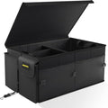 MIKKUPPA Trunk Organizer with Lid - 65L Collapsible Car Organizer, Black