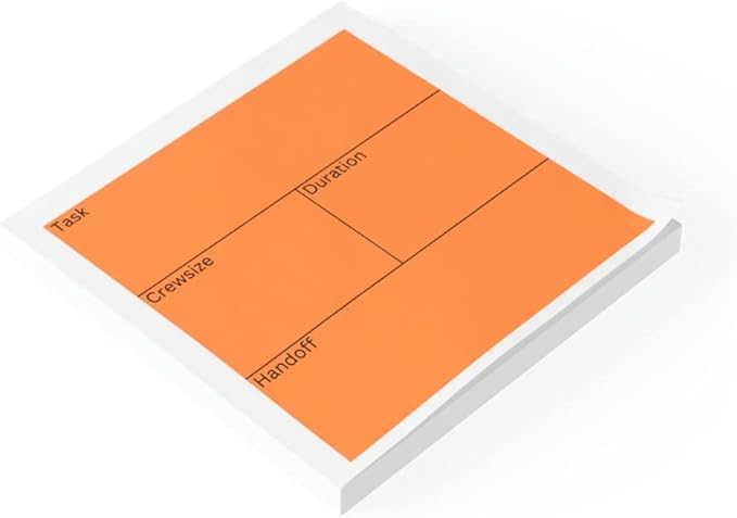 Reverse Pull Planning Last Planner Lean Construction Sticky Note Pads | Multi-Color, Set, Tags, For Trade Partners, For Subcontractors