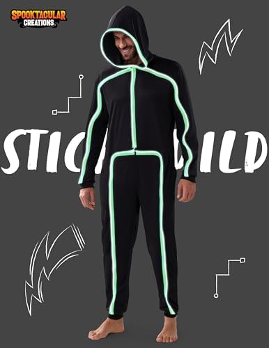 Spooktacular Creations Halloween Costume Adult Glow in the Dark Costume Men