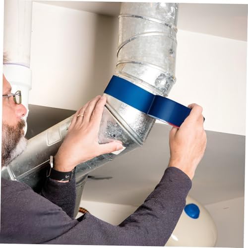 3 Rolls Heavy Duty Plumbers Tape Weather-Resistant Duct Tape Blue Strong Adhesive Wear Resistant Construction Shipping Repair Packaging