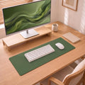 Leather Desk Pad Protector, 27.5" x 12",Olive Green Desk Mat
