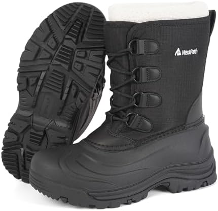 Mens Snow Boots, -40°F Waterproof Insulated Winter Boots For Men