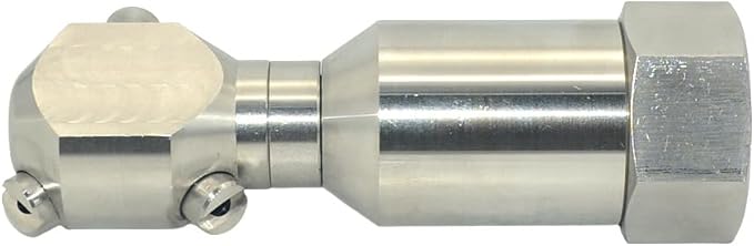 VARMHUS 360° Rotating Spray Nozzle, 304 Stainless Steel High Pressure Continuous Rotary Cleaner for Barrel, Tank, and Industrial Drum Washing (3/4")