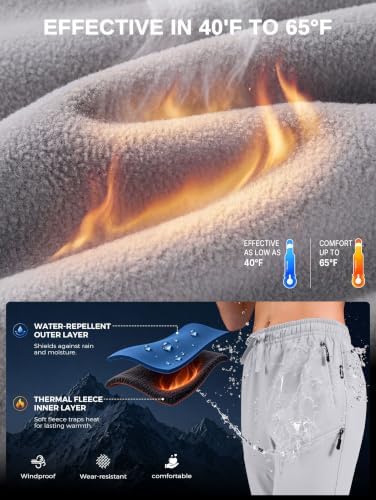 Women's Snow Ski Pants Fleece Lined Waterproof 3 Zipper Pockets Hiking Gear