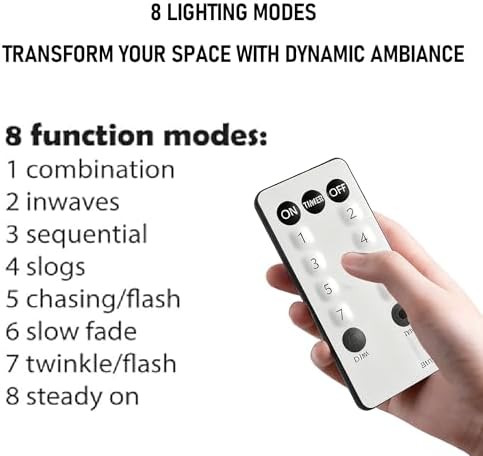 TW SHINE Christmas Lights, 600 LED 196FT Christmas String Lights Plug-in with 8 Modes Timer and Remote, Waterproof Outdoor Decorations for Bedroom Wedding Party Yard Tree Decor, Warm White