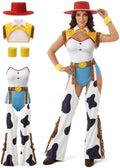 Spooktacular Creations 4 Pc Halloween Cowgirl Costume for Women，Halloween Costume Women with Accessories for Themed Party