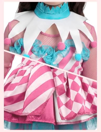 Spooktacular Creations Girls Clown Costume, Halloween Evil Clown Costume, Jester Dress for Girls Halloween