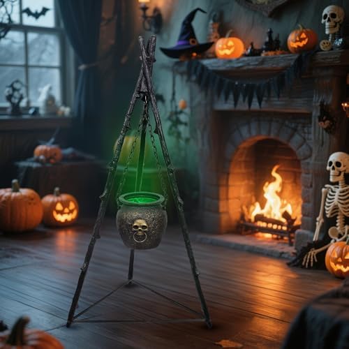 DR.DUDU 4.6FT Large Witches Cauldron Halloween Decorations Outdoor