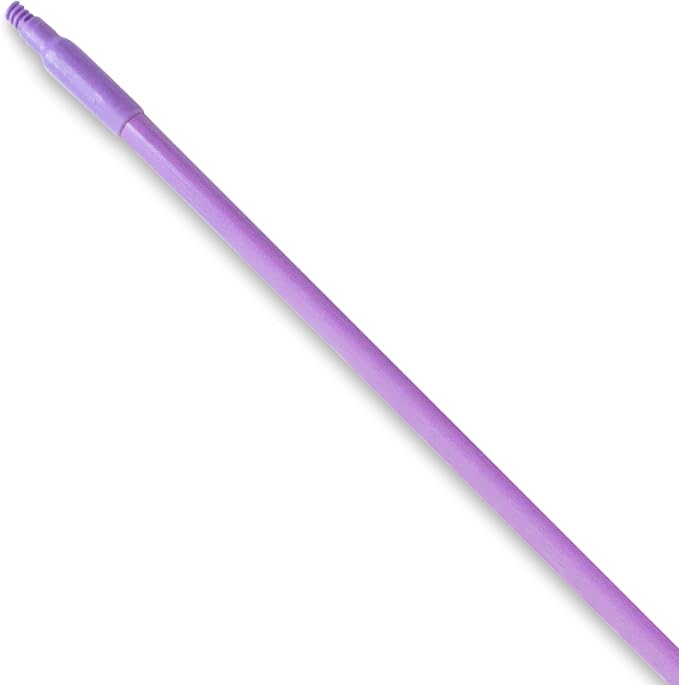 SPARTA Fiberglass Broomstick Replacement Broom Handle with Acme Threaded Tip for Industrial Cleaning Tools, Fiberglass, 60 Inches, Purple, (Pack of 12)