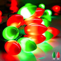 Minetom 50Ft Christmas Lights Outdoor, 50 LED Matte Bulbs, Red and Green