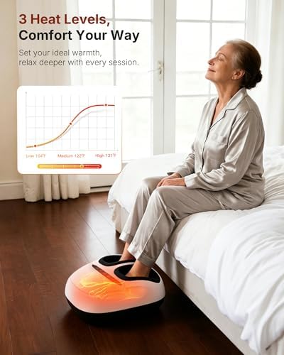 KNQZE Shiatsu Foot Massager with Heat for Plantar Fasciitis, Birthday Gifts