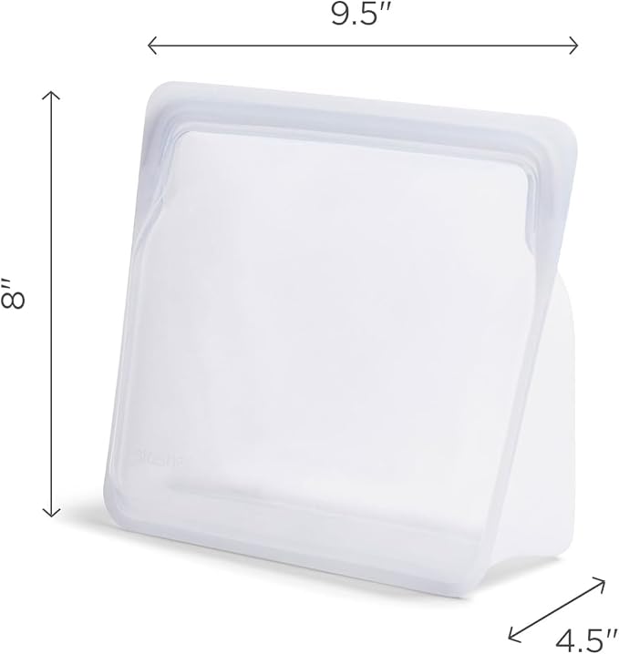 Stasher Premium Reusable Silicone Stand-Up Mega Bag, Sea Urchin, 104 oz | Food-Safe Silicone, Eco-Friendly, Reusable Freezer Bags, Microwave, Dishwasher, Pantry, Meal Prep, Travel Bag, Bulk Storage