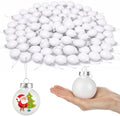 Zubebe 100 Pcs 2.4 Inch Blank White DIY Christmas Ball Ornaments for Craft