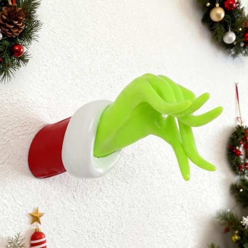 3D Printed Christmas Hand Wall Decor Ornament Holder, Funny