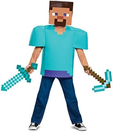 Disguise Minecraft Steve Classic Costume, Officially Licensed Minecraft Costume for Boys