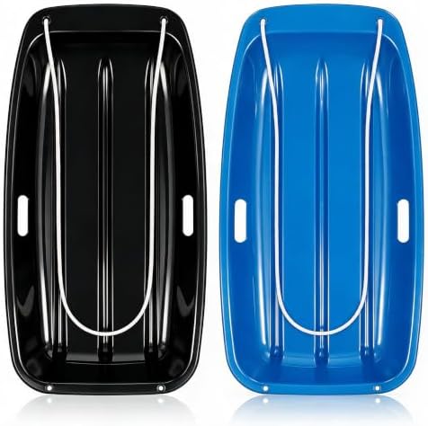 35in Snow Sled - PPB+TPE Toboggan with Rope & Handles