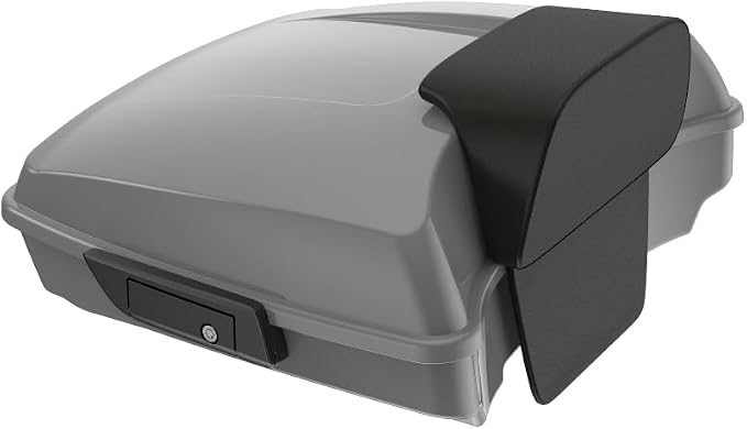 Advanblack Road Glide Tour Trunk Pack Dark Billiard Gray Razor Tour Trunk Pack Backrest Pad for '97-'26 Harley Touring Road King Street Glide Electra Glide CVO models
