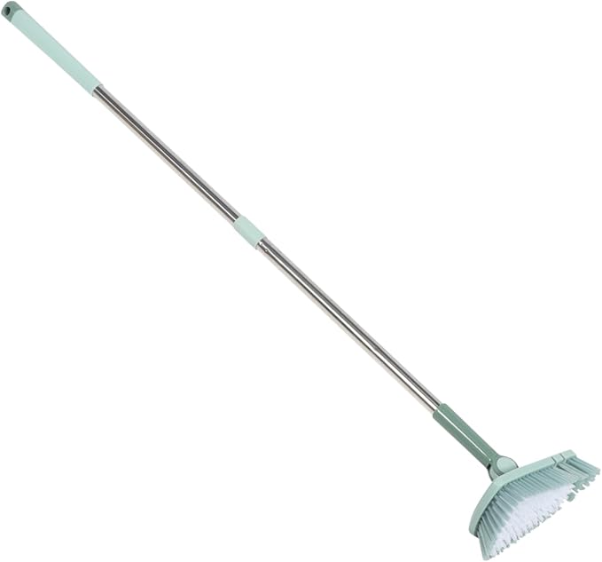 HANABASS 3pcs Handle Floor Scrubber Brush Bathroom Kitchen Cleaning Tool Brush for Easy Use Tiles Pools and Hard Reach Areas