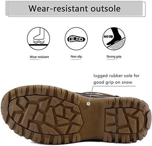 mysoft Women's Winter Snow Boots Waterproof Insulated Mid Calf Booties