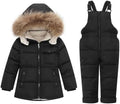 Toddler Snowsuit Girl Baby Winter Coat Bib Boy Snow Pants and Jackets