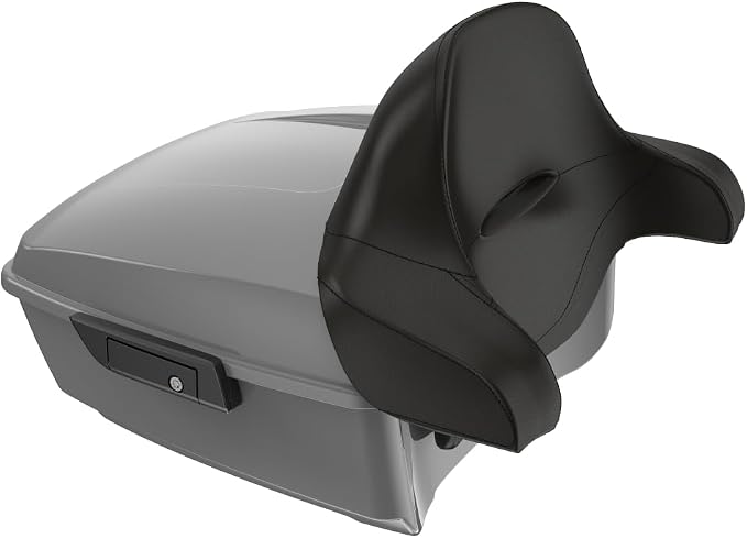 Advanblack 2026 Road Glide Tour Trunk Pack Dark Billiard Gray King Tour Trunk Pack+Wrap-Around Backrest Pad Fits For Harley Touring CVO Road King Street Glide Electra Glide Ultra Limited 1997-2026